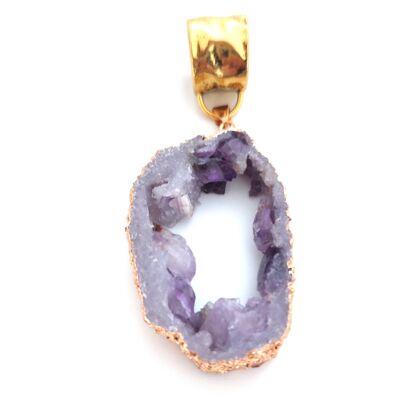 Natural Crystal Outline Scarf Jewellery - Mauve