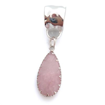 Claw Setting Scarf Jewellery - Rose Quartz