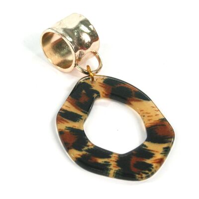 Schalschmuck - Animal Print - Braun