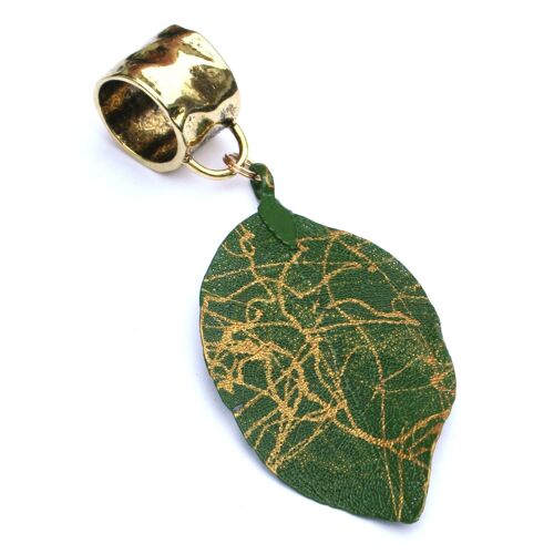Real Leaf Scarf Jewellery with Gold Design Pattern