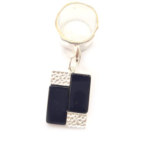 Rectangles Scarf Jewellery Black Agate