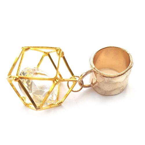 Golden Cage Scarf Jewellery