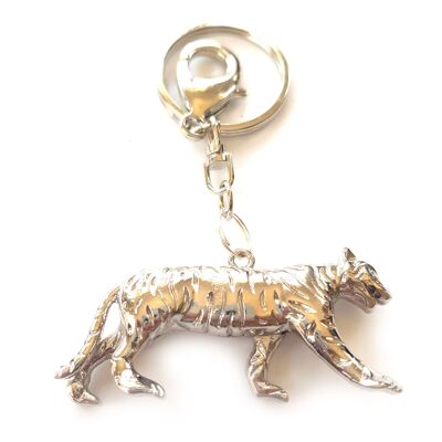 Silver Tiger Keyring