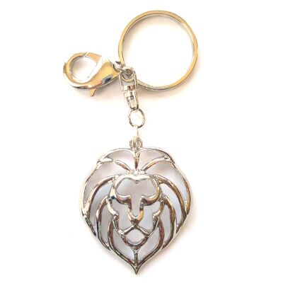 Schlüsselanhänger Silberner Löwe