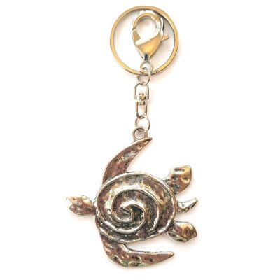 Silver Turtle Keyring