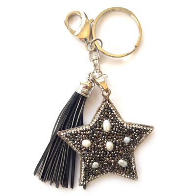 Pearly Star Keyring with Tassel