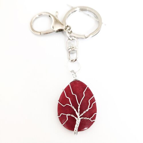 Twisted Tree of Life Keyring - Red