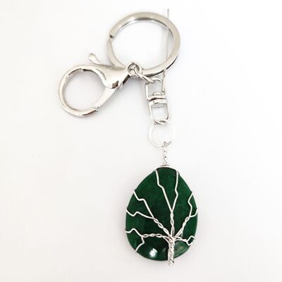 Twisted Tree of Life Keyring - Green