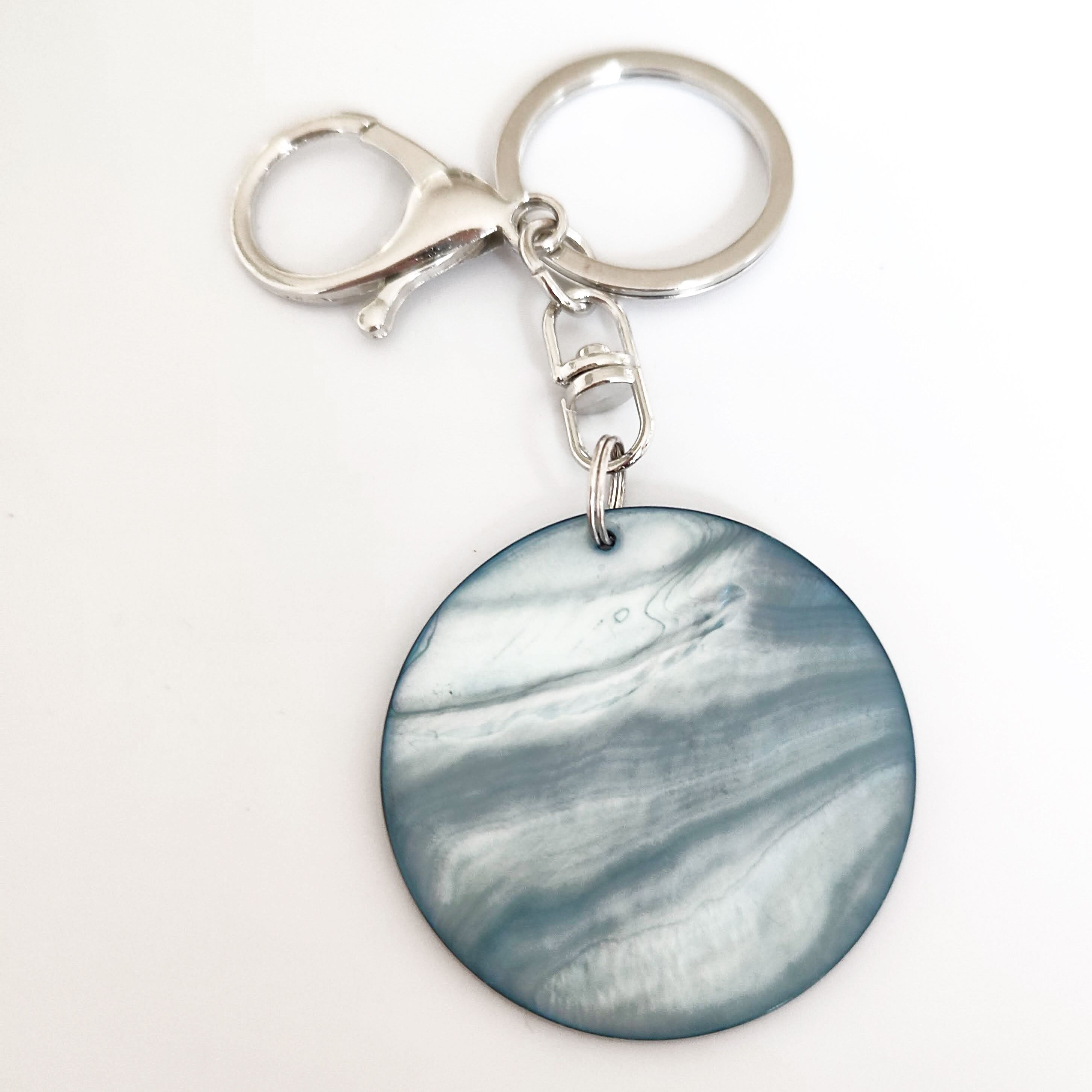 Portachiavi Shell Pearl Disc - Blu