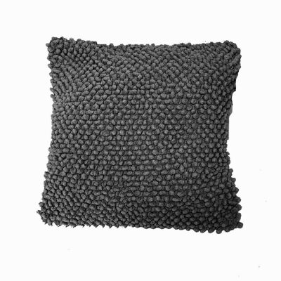 Dark grey Code Maison cotton cushion covers 39x39cm