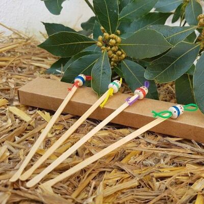 10 oriculi de bambú