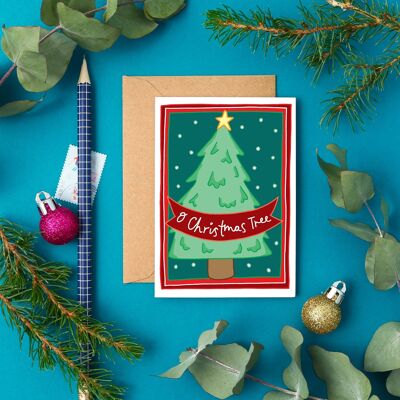 Ô arbre de Noël | Carte de Noël | Mini-carte A7