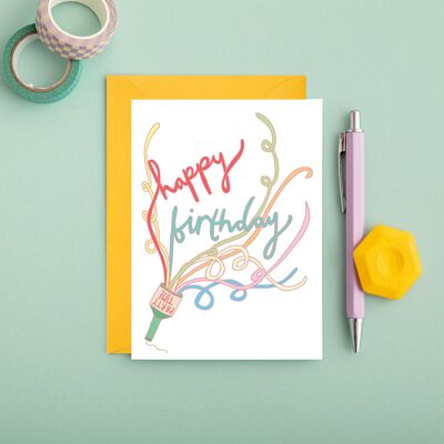 L'heure de la fête! | Carte de vœux d’anniversaire | Carte d'anniversaire amusante