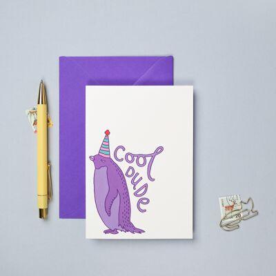 tarjeta de felicitación del tipo fresco | Tarjeta de cumpleaños masculina | Celebracion