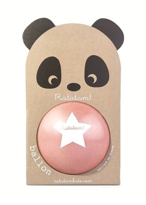 Petit ballon panda rose 12 cm