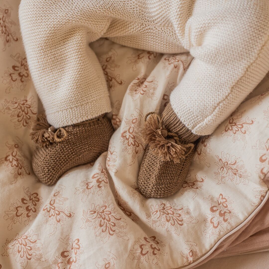 Schokoladen-Babyhausschuhe