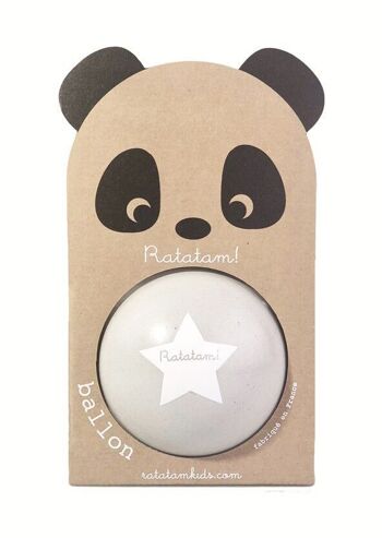 Petit ballon panda gris 12 cm 1