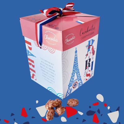 CHOCODIC - MAXI GIFT CUBE ROASTED PEANUTS CHOCOLATES - PARIS 2024 SPORTS COLLECTION SPORTS GAMES