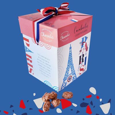CHOCODIC - MAXI CUBO REGALO CIOCCOLATINI CON ARACHIDI TOSTATE - COLLEZIONE SPORT PARIS 2024 GIOCHI SPORTIVI