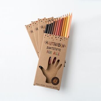 12 crayons de couleur peau 6