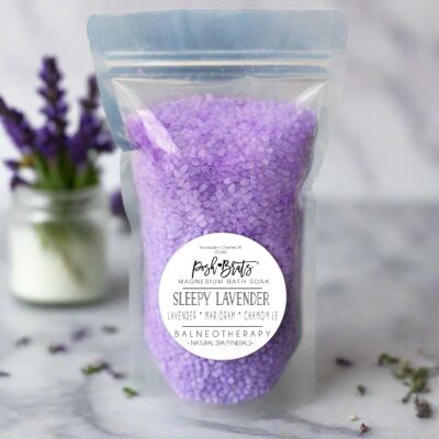 Bustina di sale da bagno al magnesio e lavanda Sleepy | Aiutante del sonno