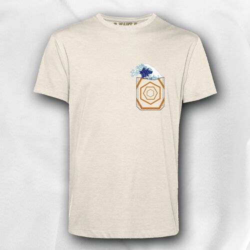 T-shirt Pocket-Mockup "Mirrored Wave" - B.WANT.B - EssentiaL