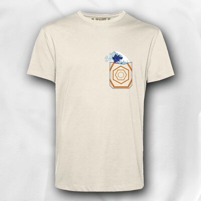 Pocket-Mockup T-shirt "Mirrored Wave" - ​​B.WANT.B - EssentiaL