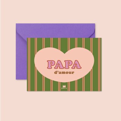 Tarjeta + sobre - Amo a papá