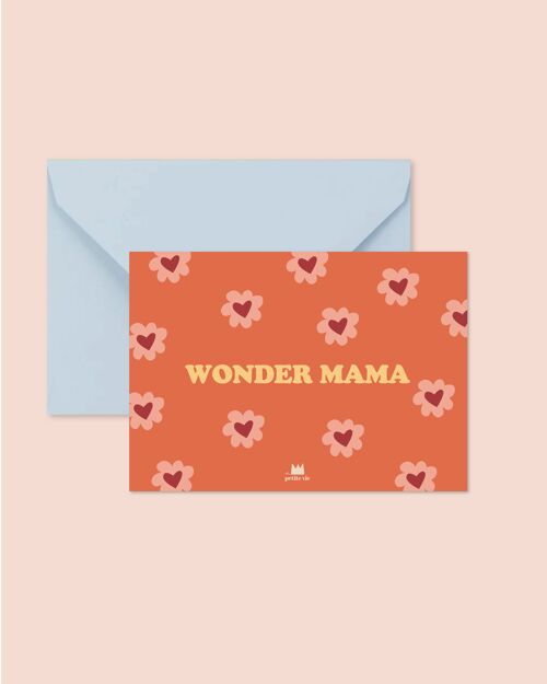 Carte + enveloppe -  Wonder mama
