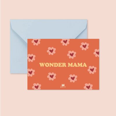 Carte + enveloppe -  Wonder mama