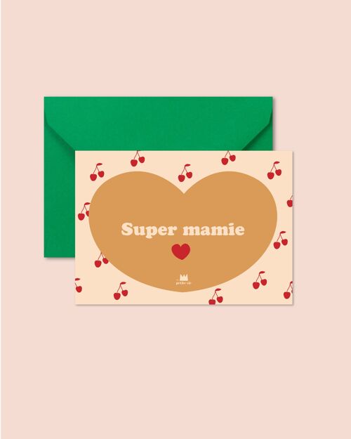 Carte + enveloppe -  Super Mamie