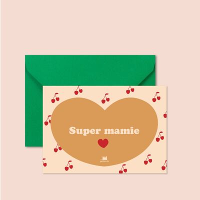 Tarjeta + sobre - Super Mamie