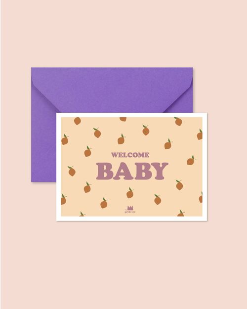 Carte + enveloppe -  Welcome Baby