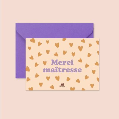 Card + envelope - Thank you Mistress
