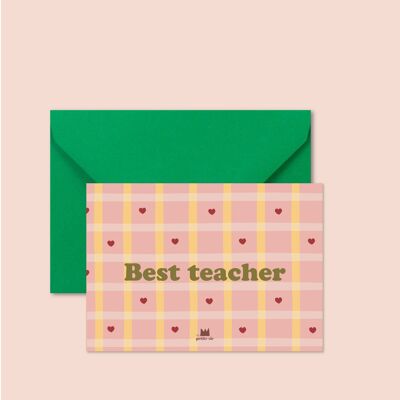 Karte + Umschlag – Bester Lehrer