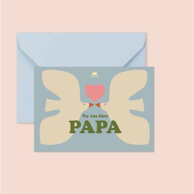 Karte + Umschlag – Du wirst Papa
