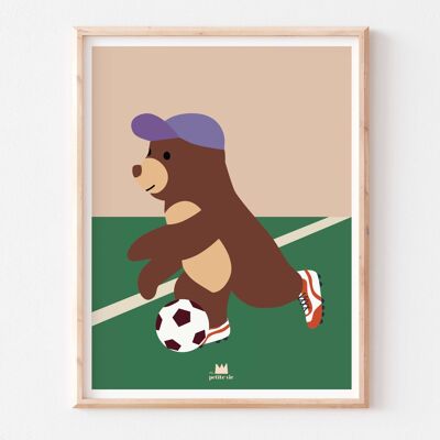 Poster - Football Bear