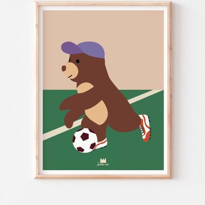 Poster - Fußballbär