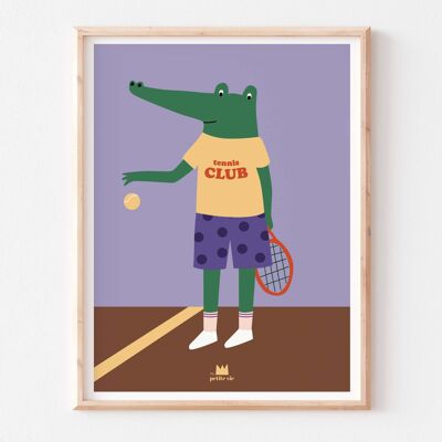 Poster - Krokodil-Tennis