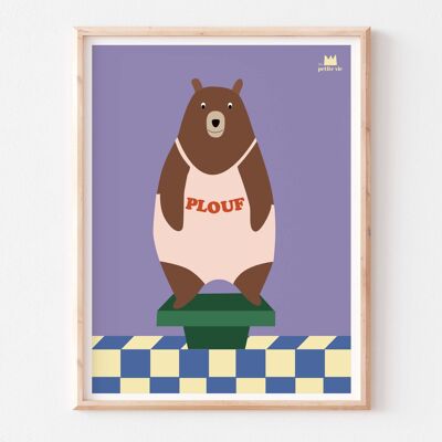 Affiche -Ours Plouf