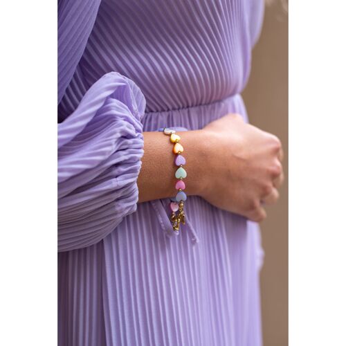 Bracelet KASSY Cœurs multicolores