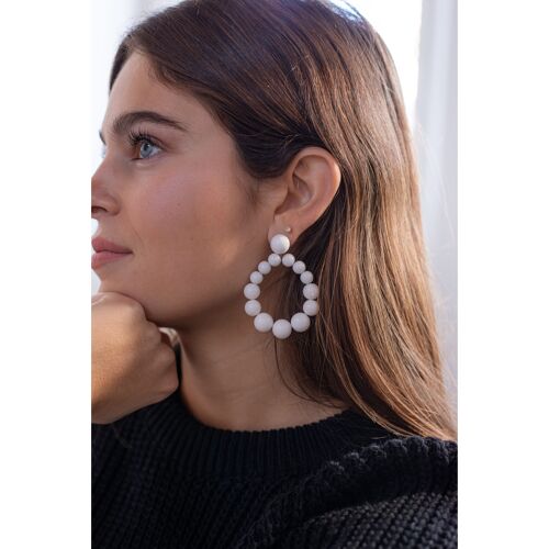 Boucles d'Oreilles PEGGY Blanches