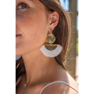 White ENORA Earrings