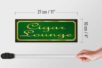 Panneau en bois disant 27x10cm Cigar Lounge Cigar Lounge Décoration 4