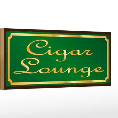 Cartello in legno con scritta Cigar Lounge Cigar Lounge 27x10 cm