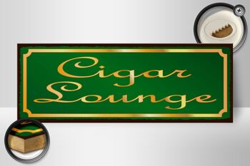 Panneau en bois indiquant 27x10cm Cigar Lounge Cigar Lounge 2