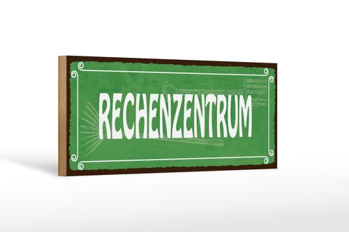 Holzschild Spruch 27x10cm Rechenzentrum Gärtner Garten