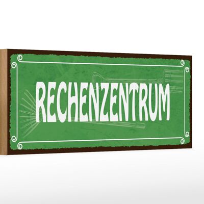 Holzschild Spruch 27x10cm Rechenzentrum Gärtner Garten