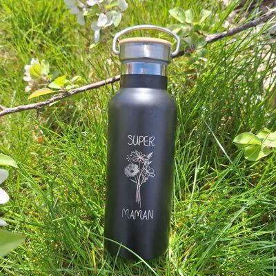Botella térmica Super mamá (idea de regalo para el Día de la Madre)