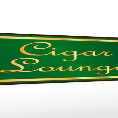 Letrero de madera que dice 46x10cm Cigar Lounge Cigar Lounge Decoración